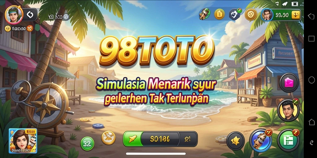 Screenshot menunjukkan gameplay mendalam dalam 98TOTO.
