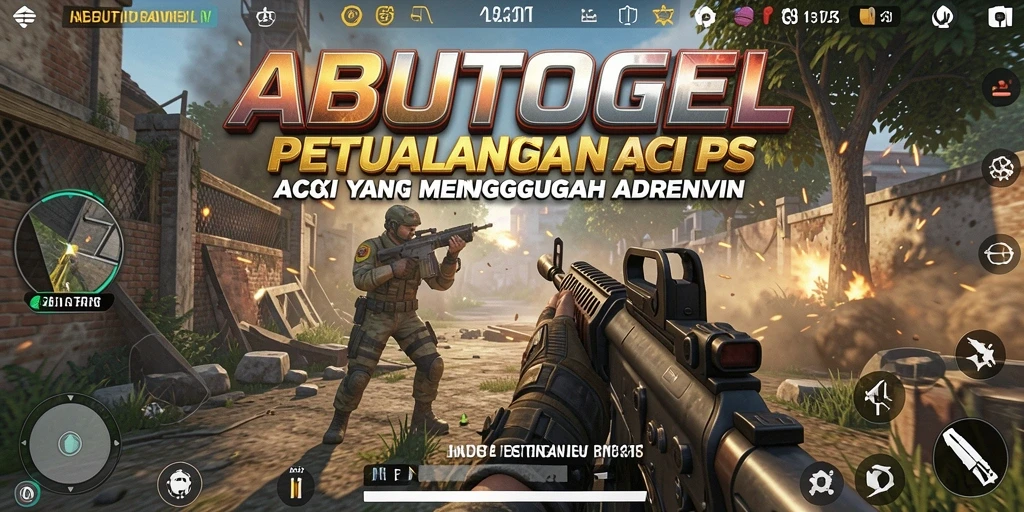 Screenshot gameplay ABUTOGEL yang menampilkan aksi menegangkan di medan pertempuran.