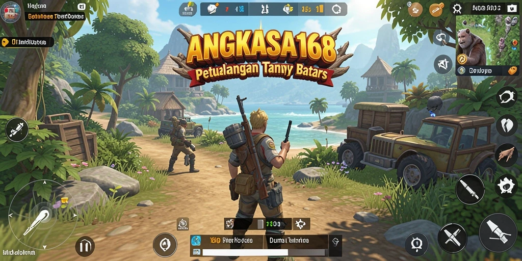 Screenshot gameplay Open World ANGKASA168 yang menampilkan keindahan alam.