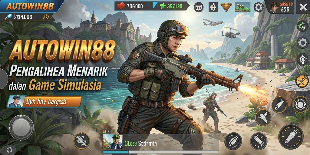 Tampilan gameplay AUTOWIN88 dengan berbagai elemen simulasi yang kreatif.