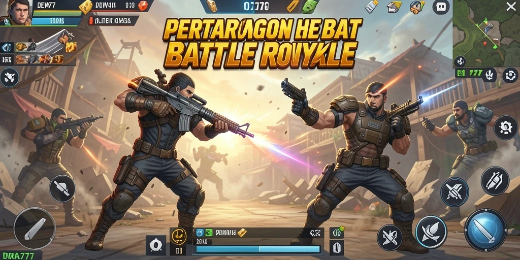 Screenshot gameplay DEWA777 yang memukau saat beraksi di arena Battle Royale.