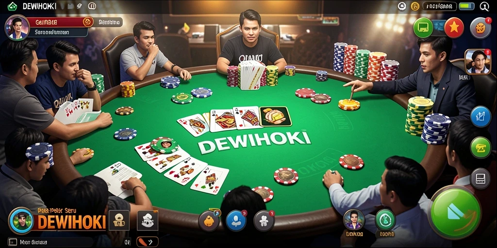 Tampilan gameplay DEWIHOKI yang mendebarkan dan seru.