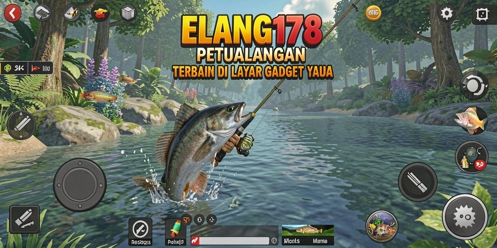 Tampilan gameplay seru menangkap ikan di ELANG178.