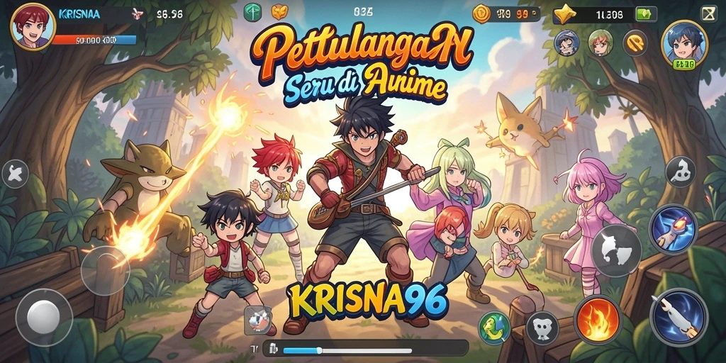 Tampilan gameplay yang menarik dan penuh aksi di KRISNA96.