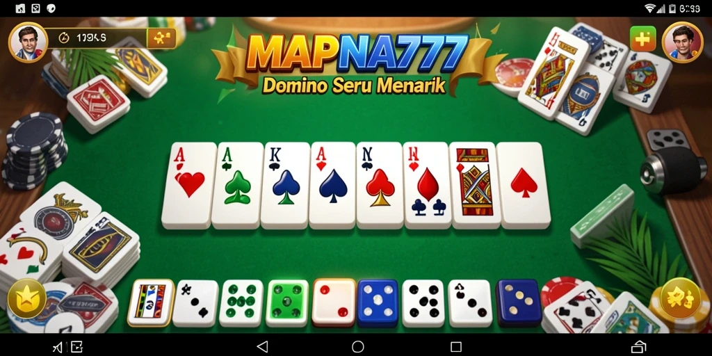 Tangkapan layar gameplay MAPNA777 yang menampilkan aksi menarik permainan Domino.