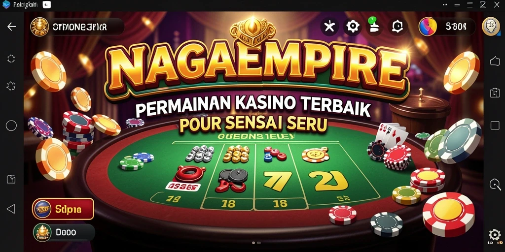 Tampilan dinamis gameplay Kasino di NAGAEMPIRE yang menarik.