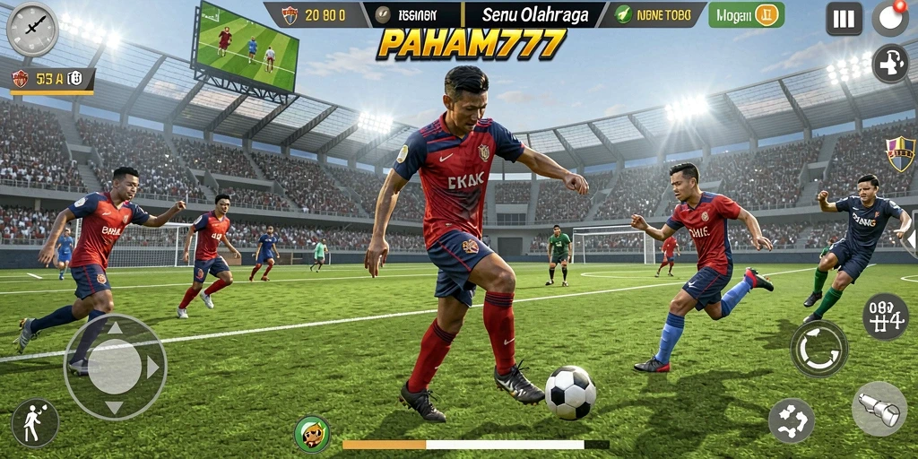 Tampilan gameplay seru dalam PAHAM777 yang penuh aksi olahraga.