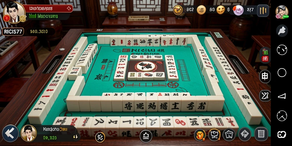 Tampilan gameplay Mahjong RICIS77 yang seru dan menantang.