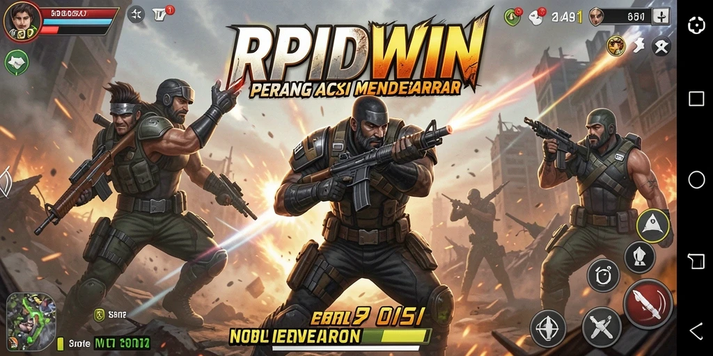 Tampilan gameplay mendebarkan dari RPIDWIN yang penuh aksi.