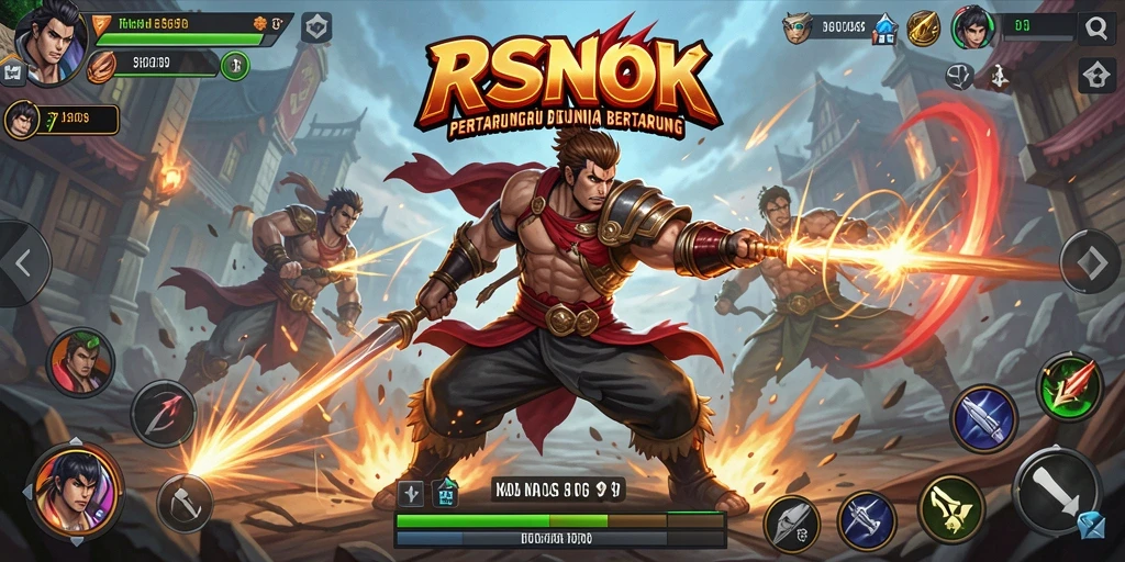 Screenshot RSNOK menampilkan aksi pertarungan yang mendebarkan.